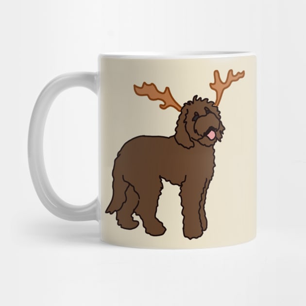 Labradoodle Reindeer by Art by Lex